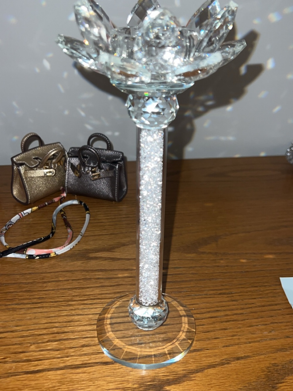 Crystal Lotus Candle Holder